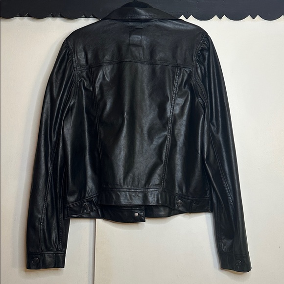 GAP Classic Black Leather Jacket - Picture 4 of 4
